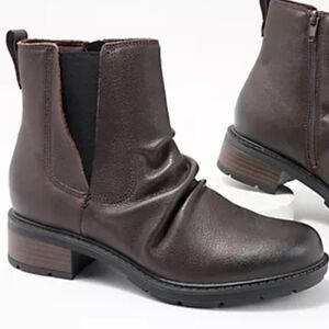 Clarks Dark Brown Ankle Booties